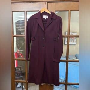 Julian Taylor NY Long Deep Purple Jacket! 6
